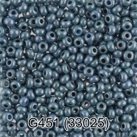 Бисер Чехия "GAMMA" круглый 7   10/0   2.3 мм  50 г  1-й сорт G451 грязно-голубой ( 33025 )