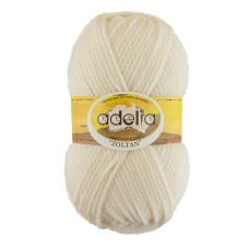 Пряжа ADELIA "ZOLTAN"   100\% шерсть   5 шт. х  100 г  115 м ± 5 м №111 БЕЛЫЙ