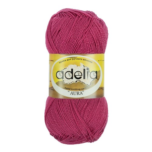 Пряжа ADELIA "AURA"   100\% акрил   10 шт. х  50 г  250 м ± 5 м №050 малиновый