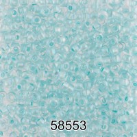 Бисер Чехия круглый 1   10/0   2.3 мм  500 г 58553 (Ф555) св.голубой