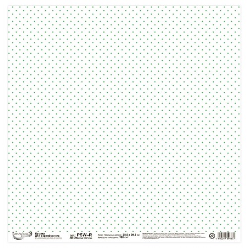 Бумага для скрапбукинга "Mr.Painter"   PSW-R   190 г/кв.м  30.5 x 30.5 см  10 шт. 205 "Мелкие точки"