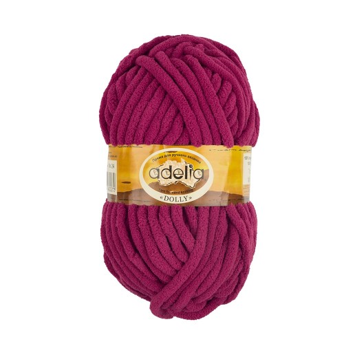Пряжа ADELIA "DOLLY"   100\% полиэстер   5 шт. х  100 г  40 м ± 3 м №24 бордовый