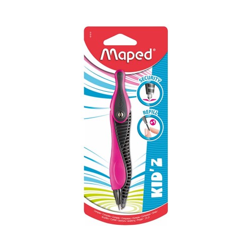 "Maped"   Циркуль пластиковый с грифелем, с безопасной иглой KID''Z 191510