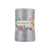 Пряжа ARACHNA "Raffia"   100\% полипропилен   5 шт. х  50 г ± 10 г  200 м ± 12 м №05 серебряный