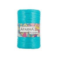 Пряжа ARACHNA "Raffia"   100\% полипропилен   5 шт. х  50 г ± 10 г  200 м ± 12 м №24 сине-зеленый