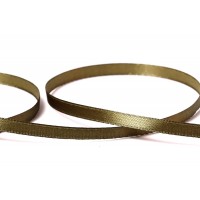 Лента атласная 6 мм ( 1/4 ")  "Gamma"   33 м ± 2 м №130 хаки