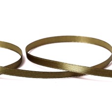 Лента атласная 6 мм ( 1/4 ")  "Gamma"   33 м ± 2 м №130 хаки
