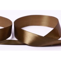 Лента атласная 25 мм ( 1 ")  "Gamma"   AL-25P   ФАСОВКА   5 x  5.4 м №098 т-коричневый