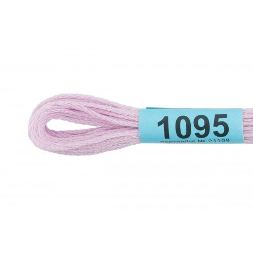 Нитки для вышивания "Gamma"    мулине  ( 0820-3070 )  100\% хлопок   24 x  8 м №1095 св.сиреневый