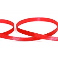 Лента атласная 6 мм ( 1/4 ")  "Gamma"   33 м ± 2 м №065 красный