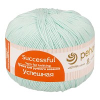 Пряжа Пехорская ПТ "Успешная"   100\% мерсеризованный хлопок   10 шт. х  50 г  220 м №411 мята