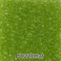Бисер Чехия круглый 3   10/0   2.3 мм  500 г 50220 mat (Ф636) салатовый мат.