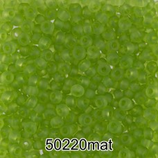 Бисер Чехия круглый 3   10/0   2.3 мм  500 г 50220 mat (Ф636) салатовый мат.
