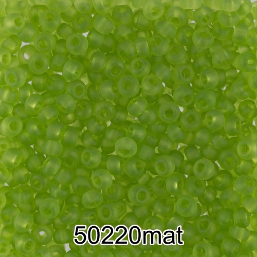 Бисер Чехия круглый 3   10/0   2.3 мм  500 г 50220 mat (Ф636) салатовый мат.