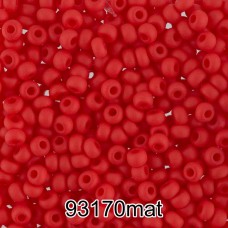 Бисер Чехия круглый 4   10/0   2.3 мм  500 г 93170 mat (Ф646) красный мат.