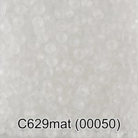 Бисер Чехия "GAMMA" круглый 3   10/0   2.3 мм  10 х  5 г  1-й сорт C629mat прозрачный мат. ( 00050 )