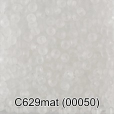 Бисер Чехия "GAMMA" круглый 3   10/0   2.3 мм  10 х  5 г  1-й сорт C629mat прозрачный мат. ( 00050 )