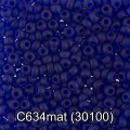 Бисер Чехия GAMMA круглый 3 10/0 2.3 мм 50 г 1-й сорт C634mat т.васильковый мат. ( 30100 )