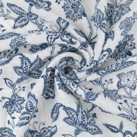 Ткань "PEPPY"   Ткань муслиновая   ФАСОВКА   EMBRACE   100\% хлопок   100 х  125 см  Shannon Fabrics garden toile cobalt