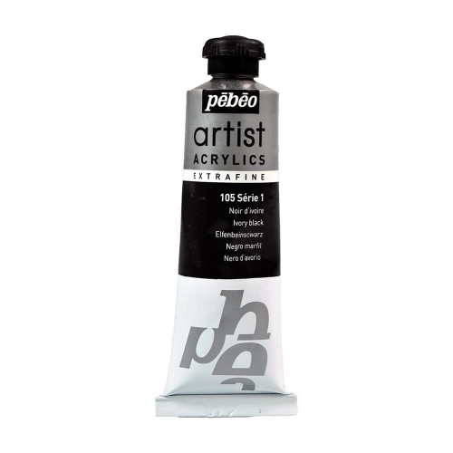 Краска акриловая "PEBEO"   Artist Acrylics extra fine №1   37 мл 906-105 черная слоновая кость