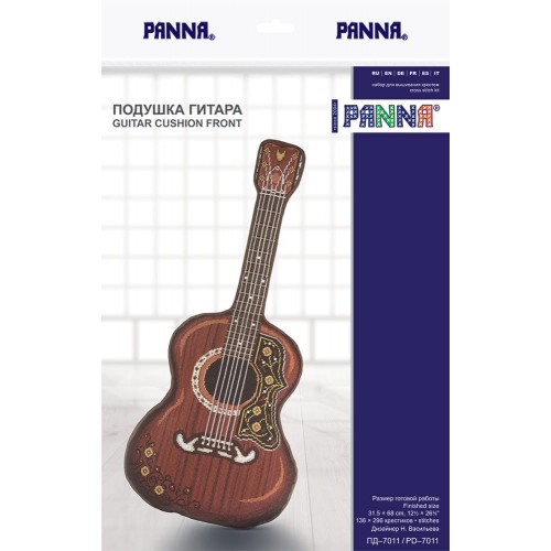 Набор для вышивания "PANNA" PD-7011   "Подушка Гитара" 31.5  х 68  см