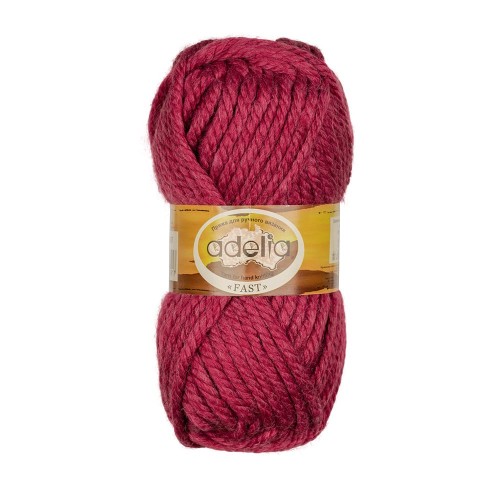Пряжа ADELIA "FAST"   78\% акрил, 22\% шерсть   3 шт. х  150 г  45 м ± 2 м №07 бордовый