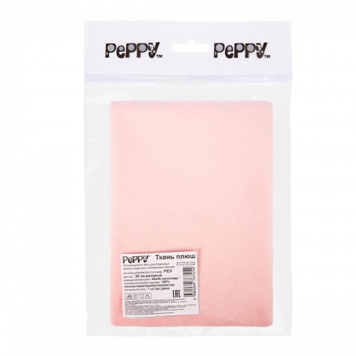 "PEPPY"   Плюш   PEV   ФАСОВКА   48 x 48 см  273 г/кв.м ± 5   100\% полиэстер 30 св.розовый/lt.pink