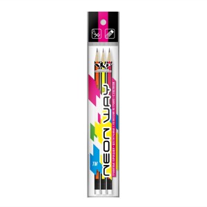 "ВКФ"   "Neon way"   3P 1-1565   Набор графитных карандашей ОПП неон с полосатыми гранями с ластиком   заточенный   ТМ (HB)   10 х  3 шт.   "ВКФ"   "Neon way"   3P 1-1565   Набор графитных карандашей ОПП неон с поло