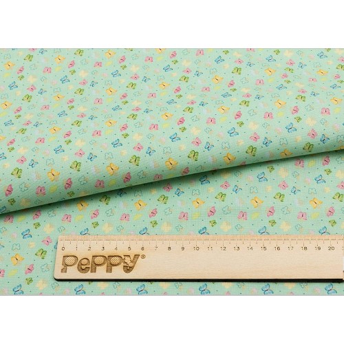 Ткань для пэчворка PEPPY   НЕЖНАЯ ИСТОРИЯ   ФАСОВКА   50 x 55 см  146 г/кв.м ± 5   100\% хлопок НИ-04 зеленый