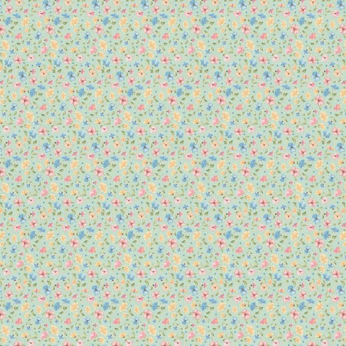 Ткань для пэчворка PEPPY   НЕЖНАЯ ИСТОРИЯ   ФАСОВКА   50 x 55 см  146 г/кв.м ± 5   100\% хлопок НИ-16 зеленый