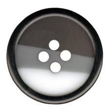 Пуговица костюмная с проколами "Gamma"   RM 0027   34 " ( 21 мм)  24 шт №008/362/001 черно-белый