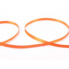 Лента атласная 3 мм ( 1/8 ")  "Gamma"   AL-3P   двухстор.   91.4 м №023 оранжевый
