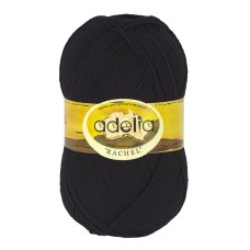 Пряжа ADELIA "RACHEL"   90\% шерсть, 10\% полиэстер   5 шт. х  100 г  400 м ± 15 м  СК/Распродажа №02 ЧЕРНЫЙ