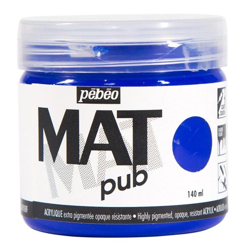 Краска акриловая "PEBEO"   экстра матовая Mat Pub №1   140 мл 256010 ультрамарин