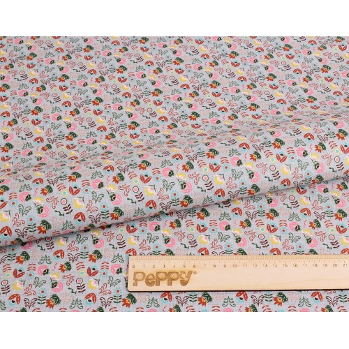 Ткань для пэчворка PEPPY   ЛЕСНЫЕ ЖИТЕЛИ   ФАСОВКА   50 x 55 см  146 г/кв.м ± 5   100\% хлопок ЛЖ-15 серый