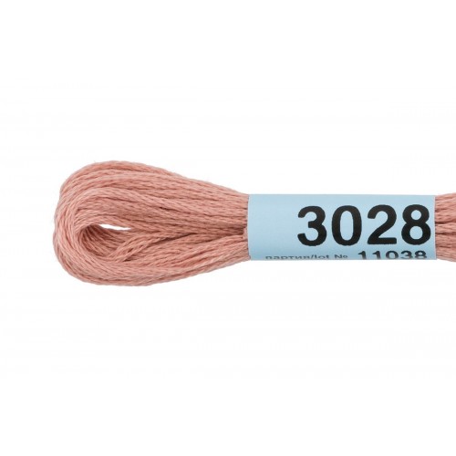 Нитки для вышивания "Gamma"    мулине  ( 0820-3070 )  100\% хлопок   24 x  8 м №3028 молочный шоколад