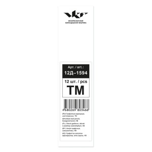"ВКФ"   "Metallic shine"   MS01-12Д   Карандаш графитный   заточенный   ТМ (HB)   12 шт. 1594 серебряный