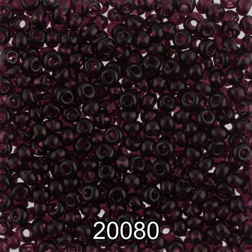 Бисер Чехия круглый 2   10/0   2.3 мм  500 г 20080(Ф167) т.лиловый