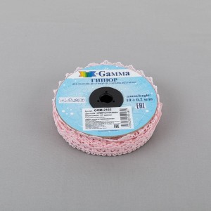 Гипюр "Gamma"   21 мм  GGM-2102   в рулоне   10 м ± 0.2   Турция GP008PI розовый