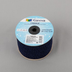 Гипюр "Gamma"   82 мм  GGM-8202   в рулоне   10 м ± 0.2   Турция GP012DB т.синий