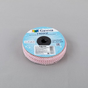 Гипюр "Gamma"   21 мм  GGM-2103   в рулоне   10 м ± 0.2   Турция GP008PI розовый