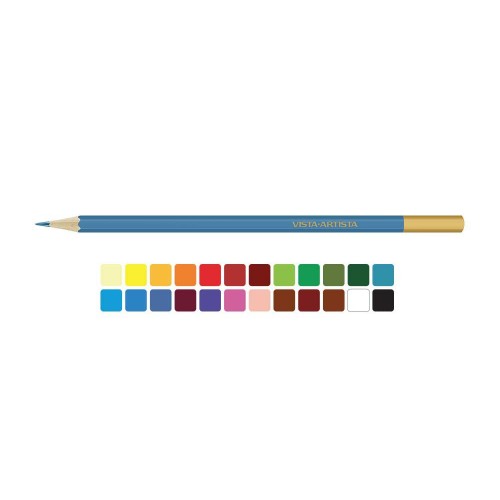 "VISTA-ARTISTA"   Extra Fine   GTG-WPS-24   Акварельные карандаши набор   заточенный   4 х  24 цв. 02 Суриков