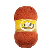 Пряжа ADELIA "JESSICA"   67\% шерсть, 33\% полиэстер   5 шт. х  100 г  260 м ± 10 м №31 терракотовый