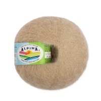 Пряжа ALPINA "MEGHAN"   73\% кид мохер, 27\% нейлон   4 шт. х  50 г  390 м ± 10 м №20 св.бежевый