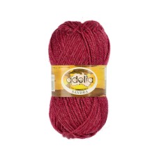 Пряжа ADELIA "SANDRA"   50\% шерсть, 50\% акрил   10 шт. х  50 г  90 м ± 4 м №12 бордовый
