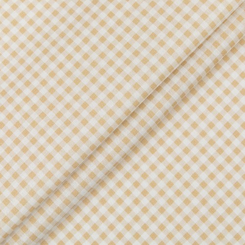 Ткань для пэчворка PEPPY   БАБУШКИН СУНДУЧОК   ФАСОВКА   50 x 55 см  140 г/кв.м ± 5   100\% хлопок БС-46 клетка бежевый