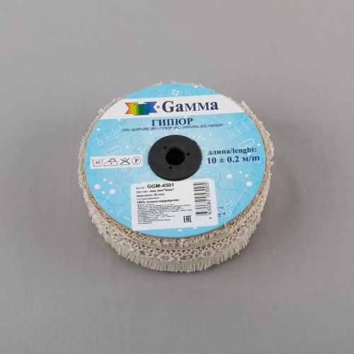 Гипюр "Gamma"   45 мм  GGM-4501   в рулоне   10 м ± 0.2   Турция льняной