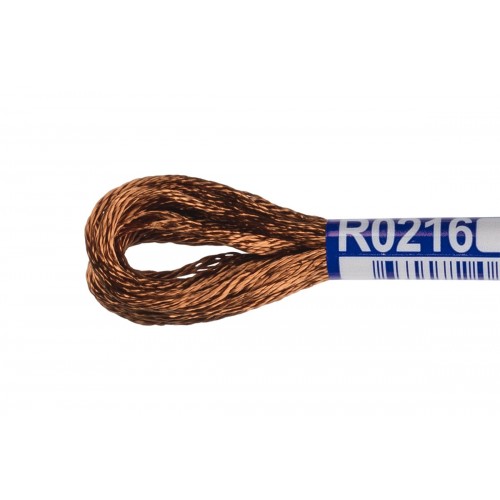 Нитки для вышивания "Gamma"   мулине   100\% вискоза   12 x  8 м R0216 св-коричневый
