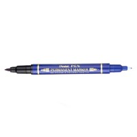 "Pentel"   Маркер перманентный для CD Pen Twin Tip New   0.3 - 1.2 мм   пулевидный   12 шт. N75W-CE для CD, 2-х сторонний, синий