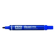 "Pentel"   Маркер перманентный Pentel Pen   4.3 мм   пулевидный   12 шт. N50-CE синий